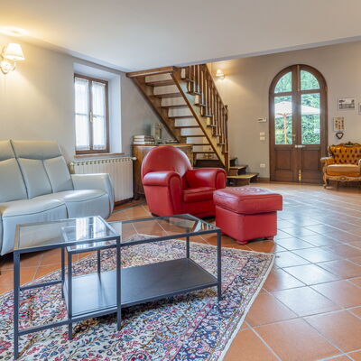 Casa Michela Casalguidi, Garden, Wifi: Interior Design, Flooring, Furniture, Ceiling, Floor, Room, Couch, Lighting, Living Room, Home