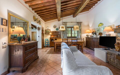 Grace Home, Pool, Wifi, Gambassi Terme: Furniture, Home, House, Table, Chair, Door, Houseplant, Kitchen & Dining Room Table, Living Room