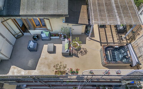 Casamia Tuscan Oasis: 4Br Panoramic Penthouse, Sky: Apartment, Urban Design, Balcony, Condominium, Flowerpot, Courtyard, Houseplant, Daylighting, Deck, Handrail