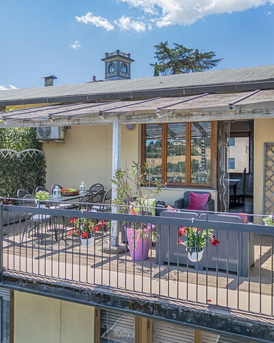 Casamia Tuscan Oasis: 4Br Panoramic Penthouse, Sky: Balcony, Flowerpot, Porch, Iron, Shade, Houseplant, Chair, Design, Outdoor Structure, Handrail