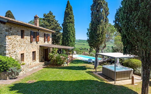 Capanna al Lago, Chianti Heritage with Vineyards V: Swimming Pool, Garden, Estate, Farmhouse, Backyard, Villa, Yard, Hacienda, Landscaping, Mansion