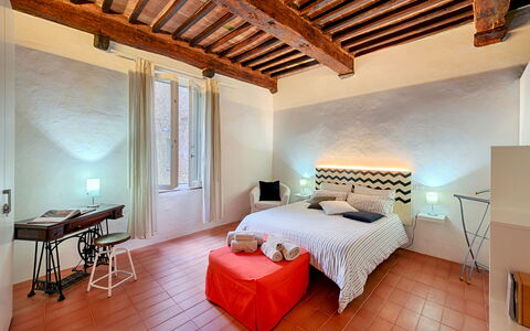 The Silent Courtyard Retreat: Spacious 2-Bedroom S: Interior Design, Bedroom, Furniture, Flooring, Floor, Ceiling, Home, Room, Bed, Bed Frame