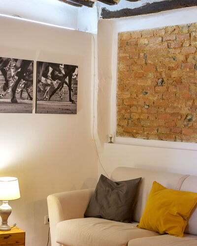 The Silent Courtyard Retreat: Spacious 2-Bedroom S: Wall, Interior Design, Furniture, Flooring, Room, Home, Floor, Living Room, Lighting, Couch