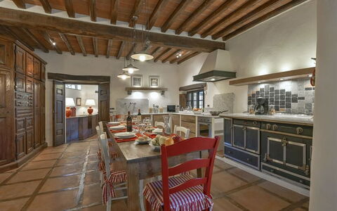 La Dimora del Chianti Dimora: Stunning Tuscan Vill: Furniture, Kitchen, Interior Design, Flooring, Countertop, Cabinetry, Wood, Kitchen Appliance, Ceiling, Floor