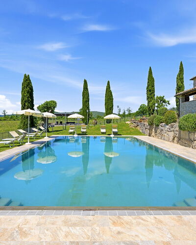 Villa del Chianti: Vineyards & View: Blue, Swimming Pool, Estate, Villa, Eco Hotel, Landscaping, Resort, Mansion, Farmhouse