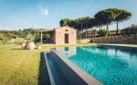 Villa Petrosa: Your Private Escape Overlooking the: Swimming Pool, Garden, Estate, Landscaping, Resort, Backyard, Water Feature, Farmhouse, Villa, Courtyard