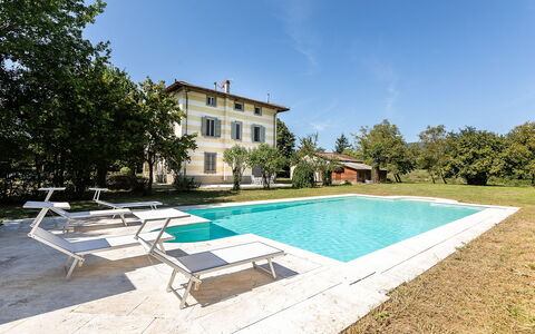 Villa Amelia: Blue, Swimming Pool, House, Home, Estate, Resort, Outdoor Furniture, Villa, Garden, Mansion