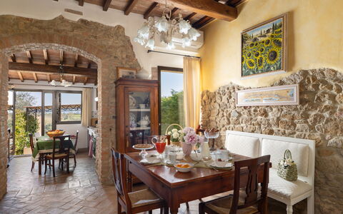 Casa Meletta: Furniture, Interior Design, Wall, Table, Chair, Wood, Flooring, Dining Room, Kitchen & Dining Room Table, Room