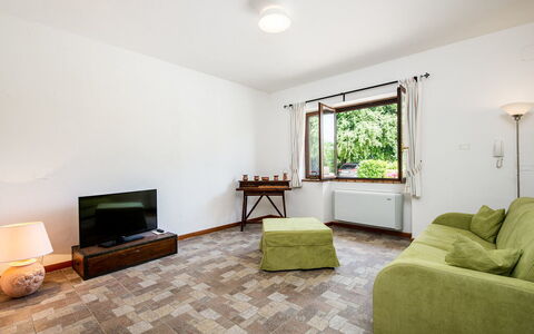 Casa Alloro, Ac, Wifi, Narni: Furniture, Interior Design, Flooring, Floor, Wall, Room, Wood, Couch, Ceiling, Living Room