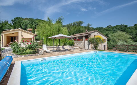 Casa Alloro, Ac, Wifi, Narni: Swimming Pool, Resort, Eco Hotel, Outdoor Furniture, Water Feature, Backyard, Resort Town, Thermae