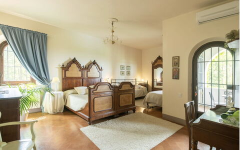 Villa Albertina: Furniture, Interior Design, Bed, Bedroom, Flooring, Ceiling, Room, Floor, Bed Sheet, Bedding