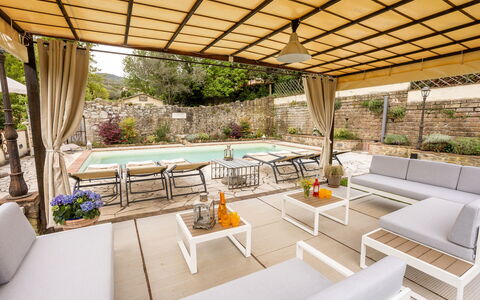 Antica Villa Della Lana: Furniture, Swimming Pool, Outdoor Furniture, Table, Chair, Resort, Interior Design, Outdoor Table, Kitchen & Dining Room Table, Eco Hotel