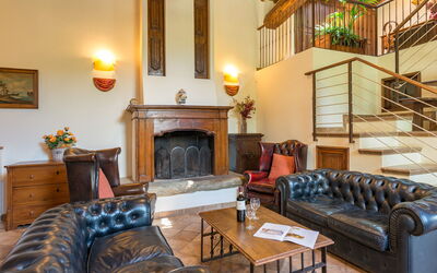 Living room and dining room