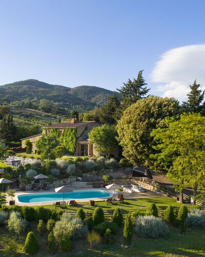 Villa Anna: Swimming Pool, Resort, Umbrella, Eco Hotel, Outdoor Furniture, Garden, Mountain Range, Leisure, Landscaping, Estate