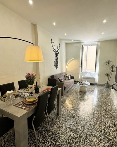 Il Cervo In Città: Interior Design, Furniture, Flooring, Floor, Ceiling, Lighting, Table, Room, Living Room, Chair