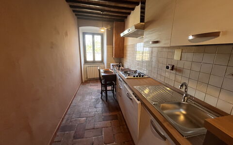 Appartamento Del Mercato: Flooring, Wood, Floor, Countertop, Kitchen, Kitchen Appliance, Ceiling, Room, Major Appliance, Kitchen Sink