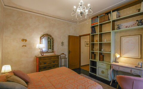Butterfly Apartment In Lucca: Furniture, Interior Design, Wall, Wood, Room, Bedroom, Ceiling, Bed, Flooring, Floor