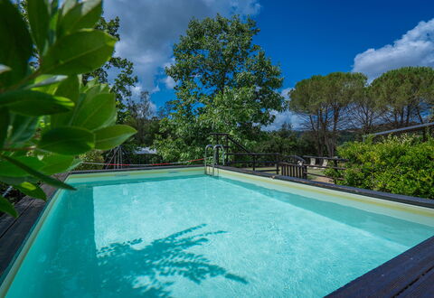 Casale La Canigiana, House, Pool, San Miniato: Blue, Water, Swimming Pool, Composite Material, Resort, Eco Hotel, Shade, Water Feature, Reflection, Landscaping