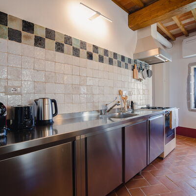Mensano Old Town Apartment: Kitchen, Flooring, Countertop, Interior Design, Kitchen Appliance, Kitchen Stove, Major Appliance, Ceiling, Kitchen Sink, Floor