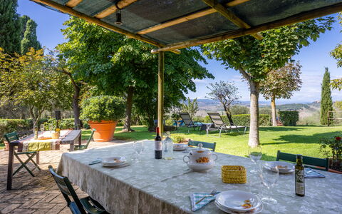 Maria Gabriella Home & Cottage: Furniture, Outdoor Furniture, Chair, Garden, Shade, Outdoor Table, Eco Hotel, Yard, Kitchen & Dining Room Table, Landscaping