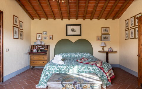 La Casina Honeymoon Cottage, Badia Agnano: Furniture, Interior Design, Home, Bedroom, Bed, Room, Picture Frame, Bedding, Comfort, Linens