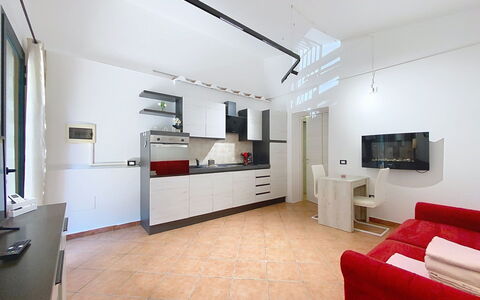 Your Tuscan Retreat: Flooring, Interior Design, Ceiling, Floor, Furniture, Room, Apartment, Lighting, Home, Kitchen