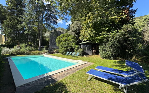 Allo Scoiattolo: Blue, Swimming Pool, Shrub, Garden, Shade, Backyard, Resort, Estate, Landscaping, Hacienda