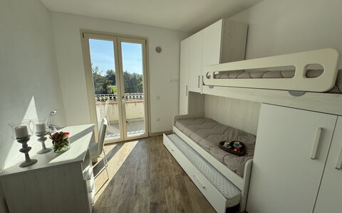 Villa al Glicine: Apartment, Floor, Flooring, Room, Dormitory, Bedroom, Design, Wood Flooring, Bed