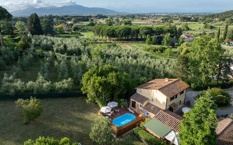Podere la Botte, Pool, Lari: Swimming Pool, Food, Estate, Eco Hotel, Villa, Hacienda, Bird'S-Eye View, Farmhouse, Resort, Aerial Photography