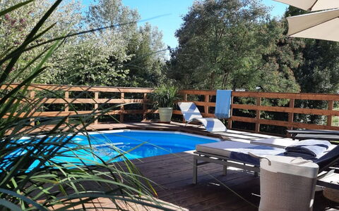 Podere la Botte, Pool, Lari: Swimming Pool, Wood, Outdoor Furniture, Furniture, Resort, Shade, Sunlounger, Chair, Eco Hotel, Leisure