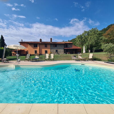 Villa Vindelbono: Blue, Swimming Pool, Resort, Outdoor Furniture, Leisure, Eco Hotel, Estate, Hacienda, Thermae, Water Feature