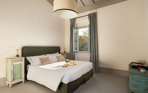 La Morella: Furniture, Bedroom, Bed, Interior Design, Bedding, Bed Sheet, Linens, Lighting, Home, Bed Frame