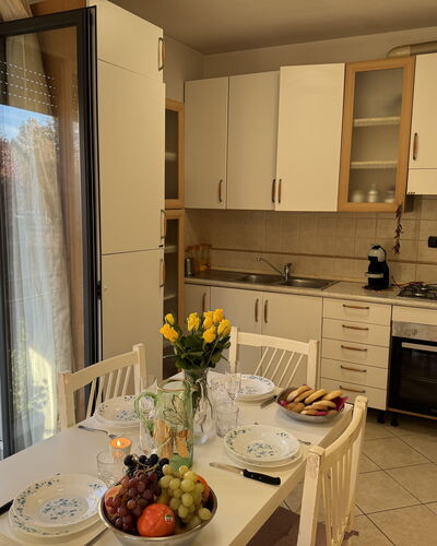 Al Civico 80: Furniture, Flooring, Wood, Interior Design, Kitchen Appliance, Kitchen, Floor, Major Appliance, Kitchen & Dining Room Table, Countertop