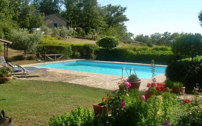 Poggino di Sorano: Swimming Pool, Shrub, Garden, Backyard, Shade, Landscaping, Hacienda, Yard, Resort
