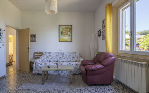 La Torre sul Ponte, Seaview, Garden: Furniture, Interior Design, Flooring, Wall, Floor, Wood, Room, Couch, Living Room, Ceiling