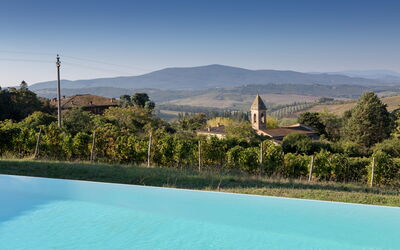Podere Sangiovese, Pool and View in Chianti