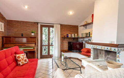 Casa Miramonti: Furniture, Interior Design, Flooring, Floor, Wood, Couch, Living Room, Ceiling, Room