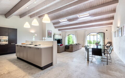 Cignella Resort: Interior Design, Flooring, Furniture, Ceiling, Wood, Floor, Light Fixture, Lighting, Kitchen, Architecture