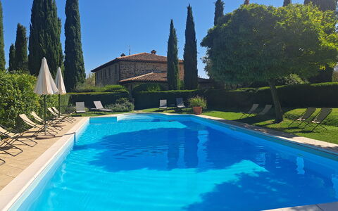 Podere Peteglia: Swimming Pool, Blue, Resort, Thermae, Garden, Landscaping, Hacienda, Eco Hotel, Estate, Outdoor Furniture