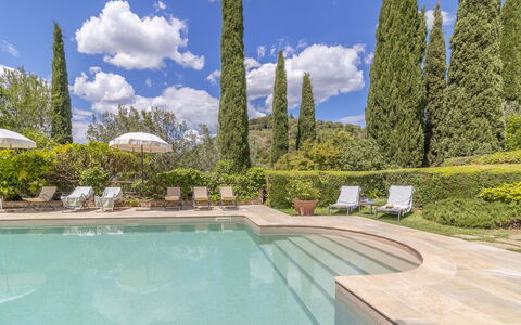 Podere Peteglia: Blue, Garden, Landscaping, Evergreen, Swimming Pool, Larch, Pine Family