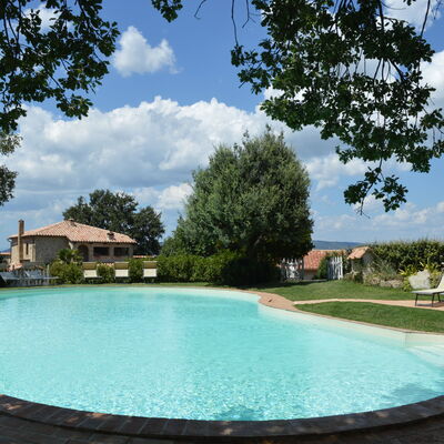 Agriturismo Bellavista, Private Pool, Val D'Orcia: Swimming Pool, Outdoor Furniture, Estate, Resort, Hacienda, Eco Hotel, Garden, Farmhouse, Shade, Villa