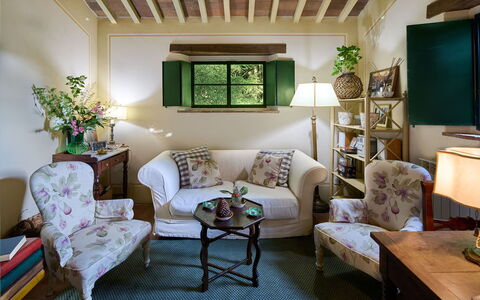 Il Gallinaio, Vivo D'Orcia: Furniture, Interior Design, Couch, Living Room, Lighting, Room, Picture Frame, Throw Pillow, Home, Table