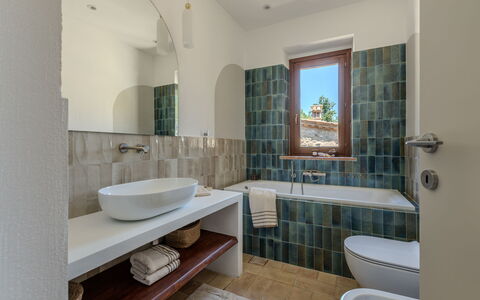 Casale Nido: Wall, Plumbing Fixture, Interior Design, Bathroom, Flooring, Tap, Floor, Sink, Bathroom Sink, Ceiling