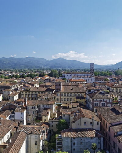 La Casa degli Artisti, Jacuzzi, Marliana: Daytime, Urban Area, City, Residential Area, Hill, Roof, Town, Horizon, Neighbourhood, Landscape