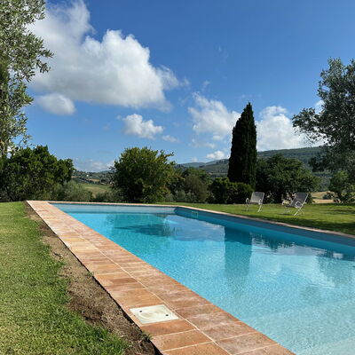 Molinazzo: Blue, Swimming Pool, Garden, Landscaping, Shade, Water Feature, Hacienda, Evergreen, Backyard