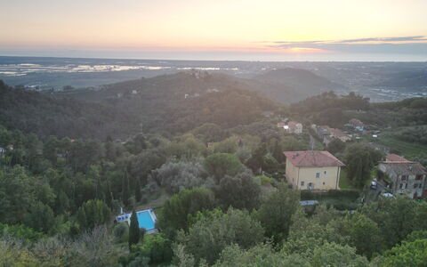 Villa Il Torrazzo, Vista Mare, Massarosa: Blue, Nature, Horizon, Vegetation, Landscape, Morning, Sunlight, Evening, Hill Station, Bird'S-Eye View
