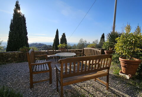 Villa Il Torrazzo, Vista Mare, Massarosa: Furniture, Outdoor Furniture, Garden, Flowerpot, Chair, Landscaping, Shade, Evergreen, Outdoor Table