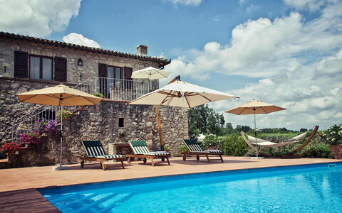 Villa Selvamica: Swimming Pool, Resort, Outdoor Furniture, Sunlounger, Estate, Villa, Eco Hotel, Umbrella, Farmhouse, Landscaping