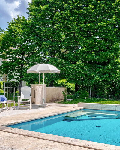 Villa Church: Swimming Pool, Garden, Shade, Resort, Landscaping, Water Feature, Backyard, Outdoor Furniture, Eco Hotel, Yard