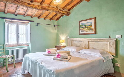 Villa Vita Bella: Wall, Furniture, Bed, Home, Interior Design, Bedroom, Floor, Room, Bedding, Bed Frame